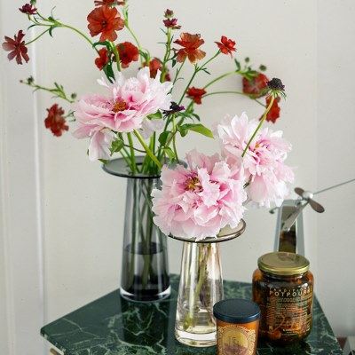 简约现代风平口透明玻璃花瓶摆件客厅插花轻奢网红高级感水养鲜花,家居饰品,花瓶,淘宝优惠券,粉丝福利购,淘宝优惠卷