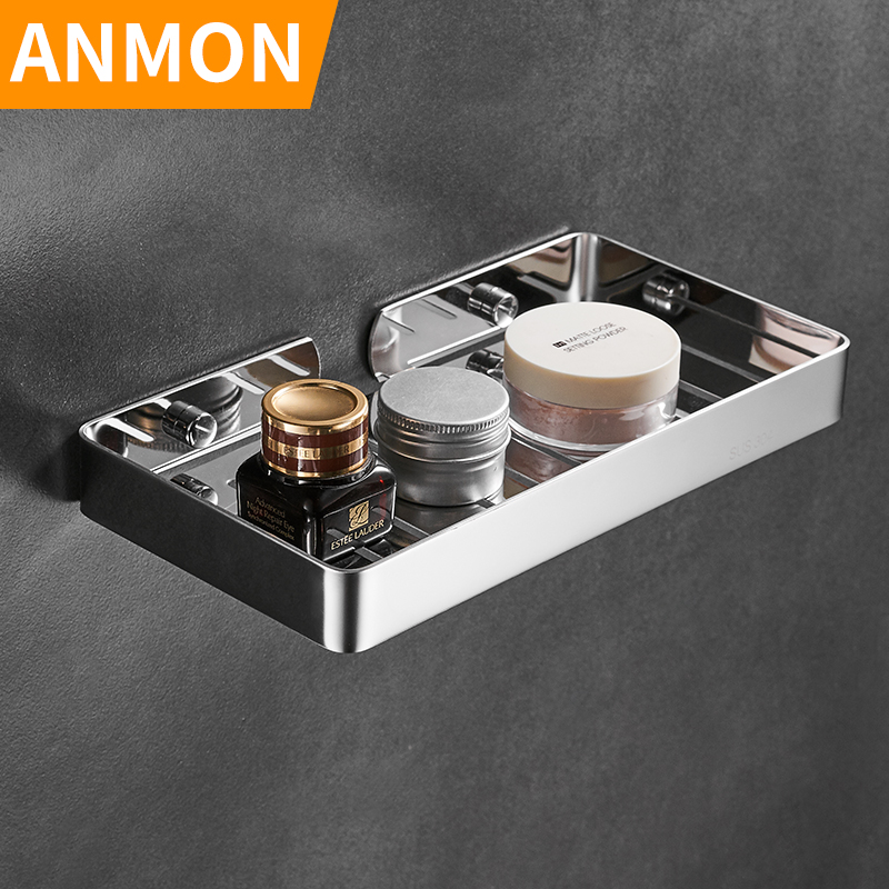 浴室304不锈i钢 香皂盒肥皂架免打孔置物架壁挂式创意沥水皂网皂