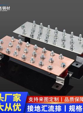 T2紫铜排汇流排 镀锡锌镍铜排 zT3定制地排机房紫铜排加工打孔成