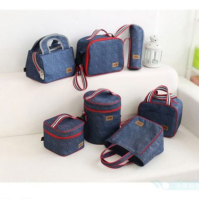 带饭包手提袋保温便当包铝箔日韩防水饭盒袋午餐小学生圆形包儿童