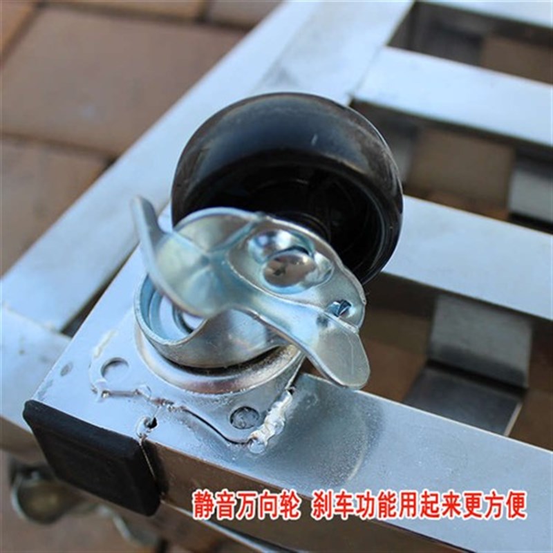 花盆支架托架h万向底座方形移动托盘带万向轮不锈钢底盘带轮子花