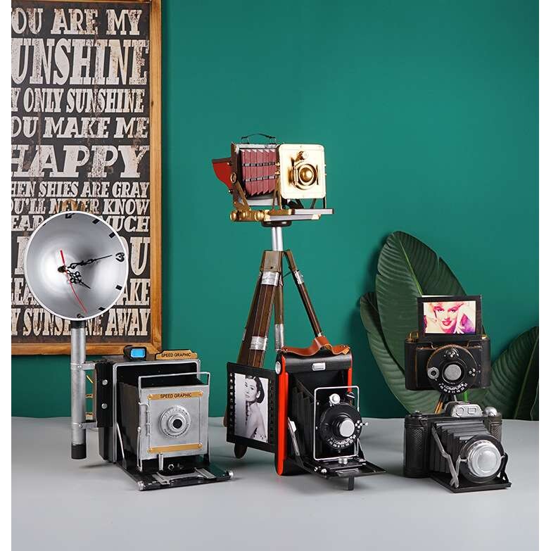 老式复古怀旧老物件照相机模型金属工艺品摆设摆件摄影道具样板间