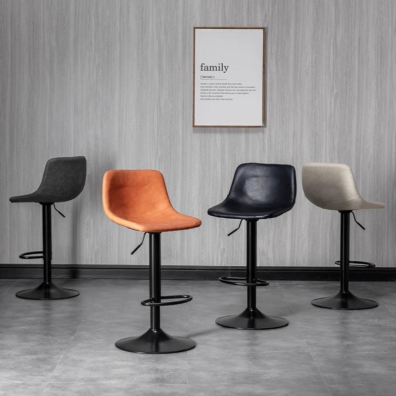 吧台椅轻奢高脚凳升降旋转酒吧凳子收银台椅子家用吧椅商用岛台椅