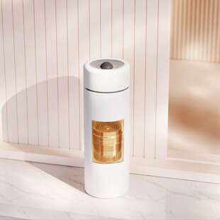 网红316不锈钢磁弹泡茶杯真空磁吸杯直饮保温杯高颜值可泡茶杯子