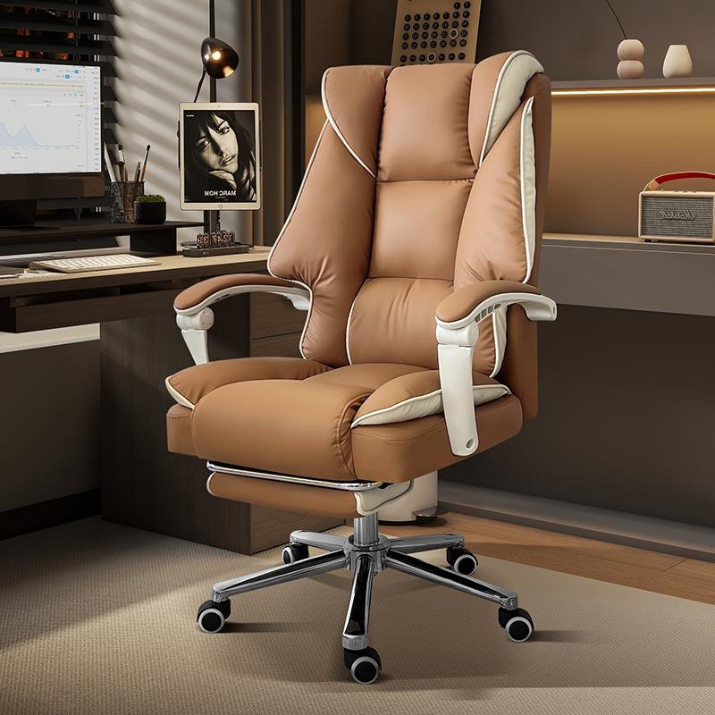 老板椅办公舒适久坐电脑椅可躺家用书桌椅子沙发皮座椅人体工学椅