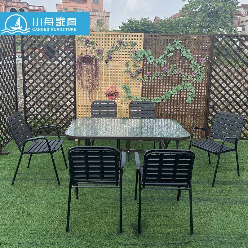 户外家具奶茶店咖啡厅室外外摆金属桌椅民宿别墅铁艺椅子茶几组合