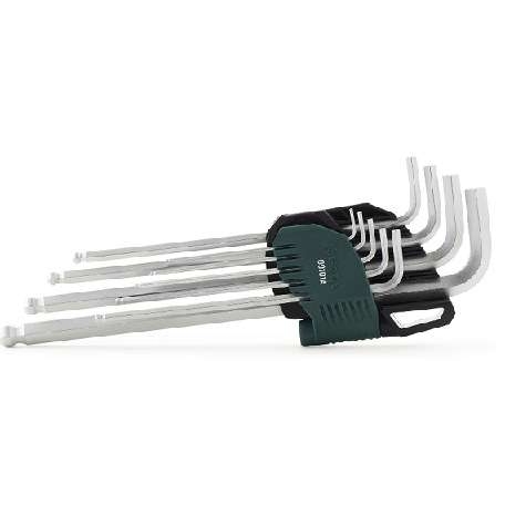 世达 9件套铬钒钢特长球头内六角扳手 09101A