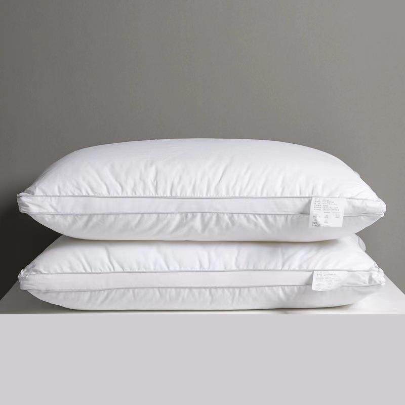 酒店专用纯棉护颈枕芯羽丝绒枕头民宿纤维枕芯学生宿舍羽丝绒枕芯