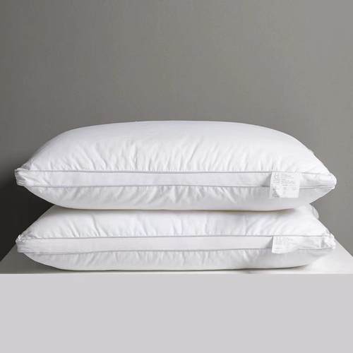 酒店专用纯棉护颈枕芯羽丝绒枕头民宿纤维枕芯学生宿舍羽丝绒枕芯