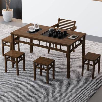 新中式泡茶桌茶桌椅组合简约小户型茶几桌客厅家用茶台洽谈桌阳台