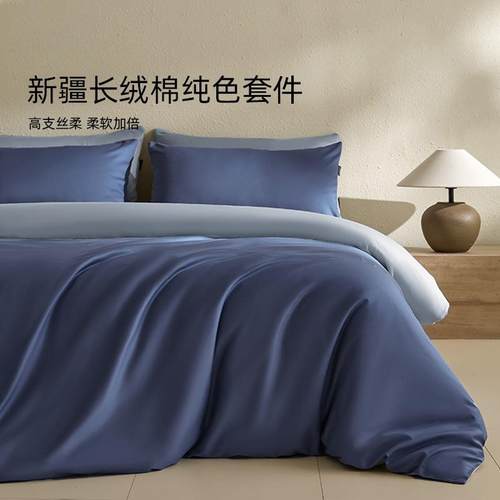 100长绒棉贡缎床上四件套全棉纯棉2025新款轻奢床单被套罩三件套