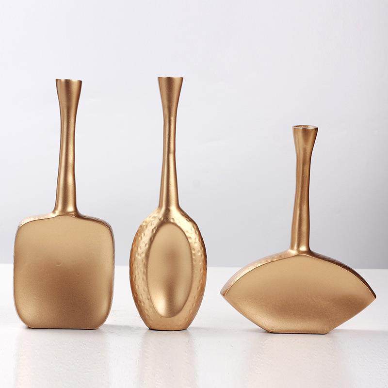 小花瓶民宿咖啡厅摆件客厅样板间插花长颈细窄口花器花艺软装饰品