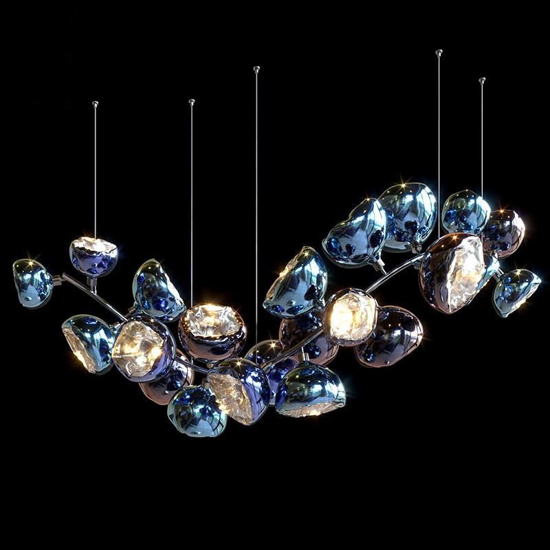 新款创意酒吧吧台设计师长吊灯别墅复式楼旋转楼梯公寓前台灯具