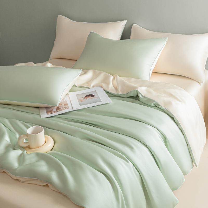 2025新款麻绳款水洗冰丝轻奢四件套夏日冰凉手感丝滑舒适贴合肌肤