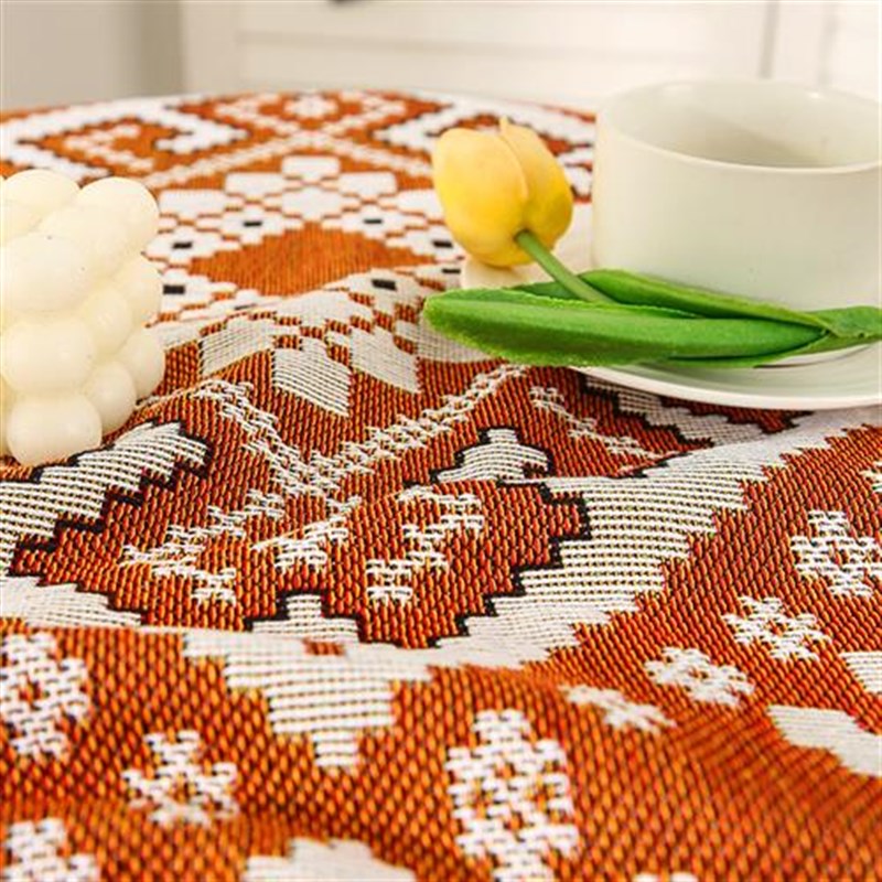 民族风圆桌d布餐h桌桌装饰桌子民宿样板间毯子户外露营铺蛋卷桌桌