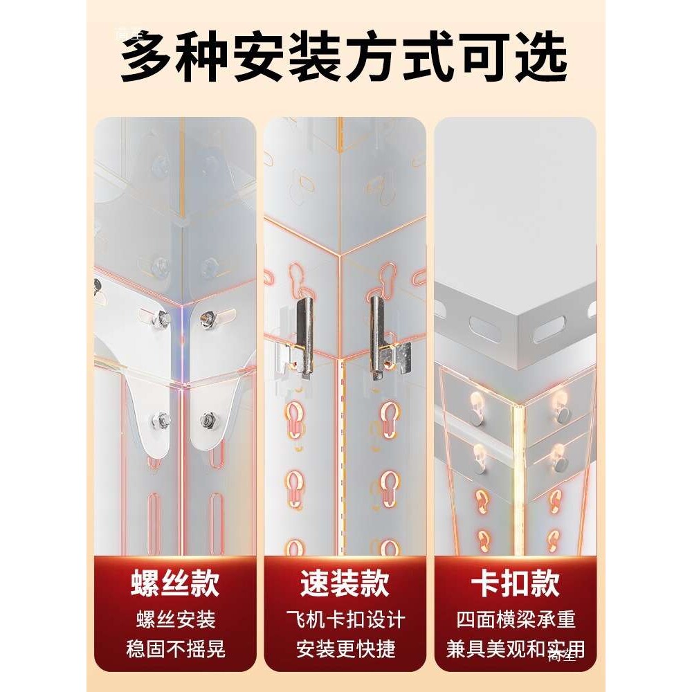 轻型角钢层板仓库货架货架子多层置物架角铁自由组合层板安装配件