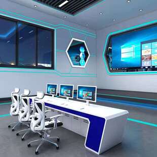 烤漆监控台监控室安防中心指挥台现代简约操作台多媒体操作调度台