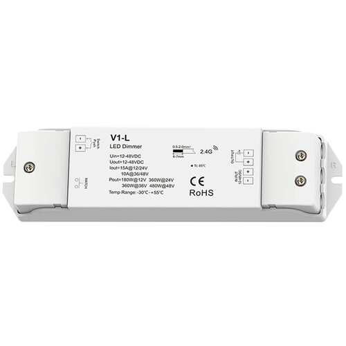 3秒渐变Push+RF2.4GHz LED恒压控制器 15A12/24V 10A36/48V V1-L