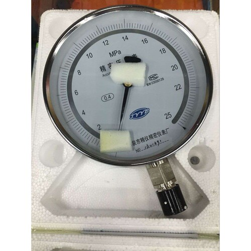 上海荣华牌精密压力表0.4级YB150 2.5MPA螺纹20*1.5MM 表盘150MM