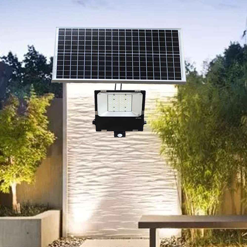 8模式30W太阳能投光灯户外防水2.4G遥控光控感应三合一led灯强光