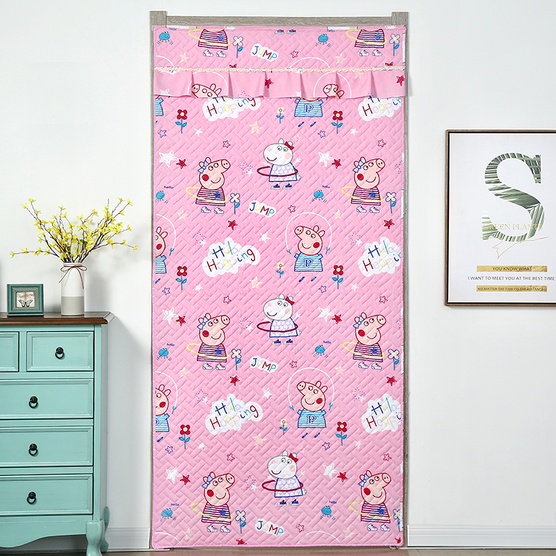 免打孔冬季门帘防寒保暖家用布艺隔断棉门O帘卧室挡风帘网红抖音