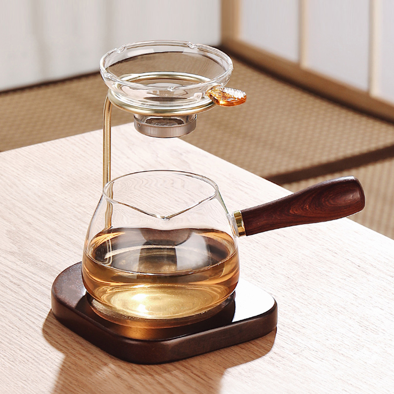 新中式玻璃茶f漏茶滤架不锈钢网泡茶神器茶叶过滤器滤茶器公道杯