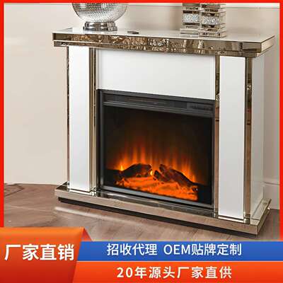 跨境美式室内家用fireplace酒店客厅镜面法式智能电热壁炉装饰柜