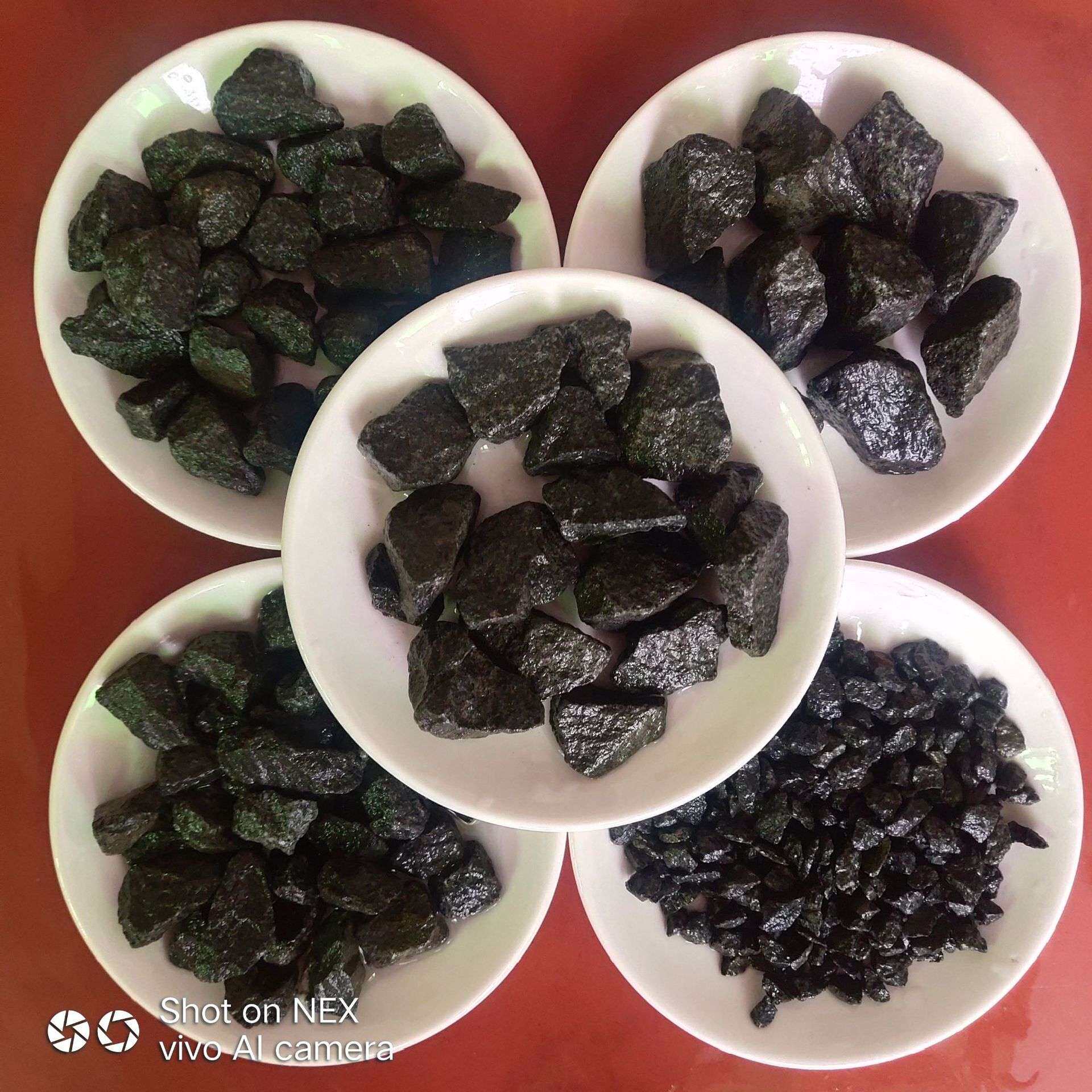 黑石子枯山水造景黑色砾石水洗石日式庭院装饰景观青石碎石子米石