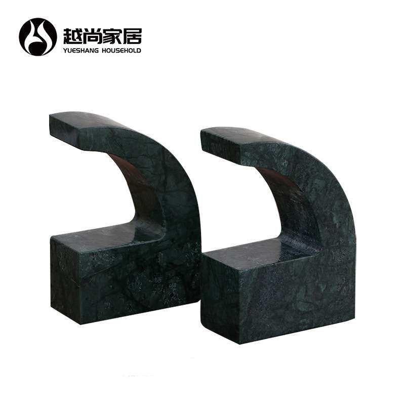 样板房别墅书房书桌摆件现代轻奢书档书靠装饰品艺术家居工艺品