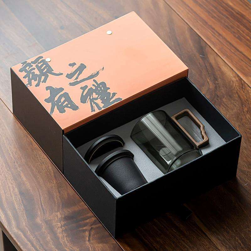 办公室茶水分离泡茶杯个人杯茶杯家用大容量马克杯带盖过滤杯送礼