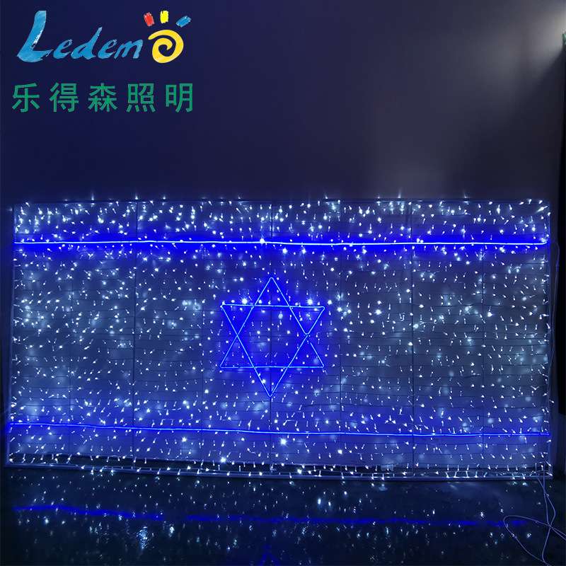 LED招牌广告灯喷漆铁架灯杆霓虹灯带 节日装饰灯公园景区亮化灯
