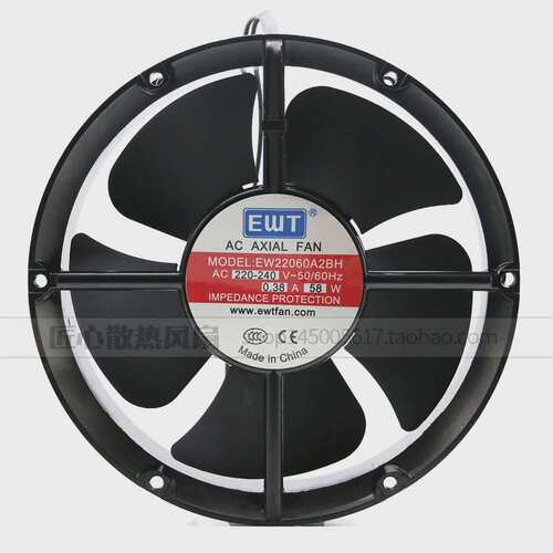 原装艾尔文EWT风机 22060 EW22060A2BH AC220V 58W 0.38A交流风扇