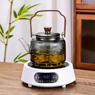 家用耐高温提梁壶高硼硅玻璃蒸煮泡茶壶茶具泡茶专用茶水分离茶壶