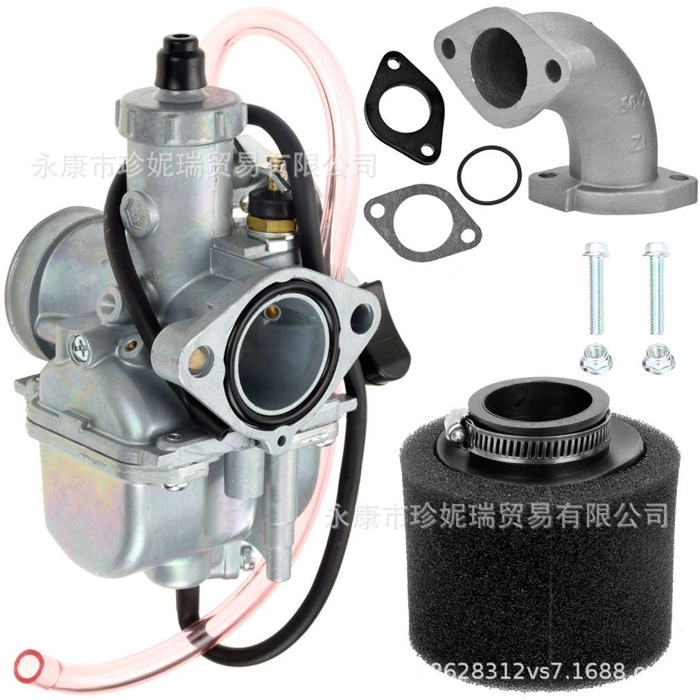 越野摩托125 140 212CC VM22 26mm化油器进气管海绵空滤器4件套件