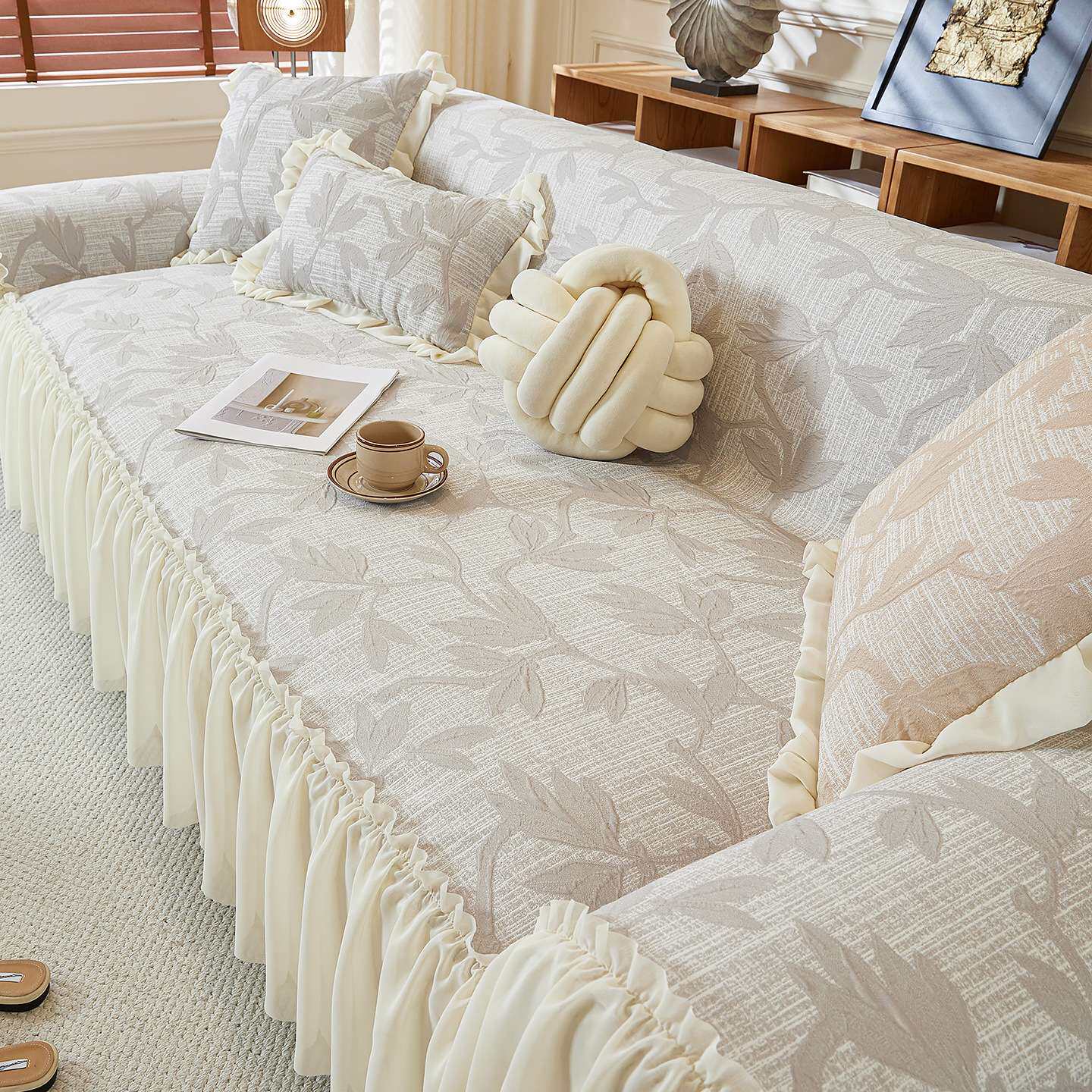 雪尼尔沙发盖布2025新款轻奢高级法式沙发巾四季通用防滑套罩盖毯