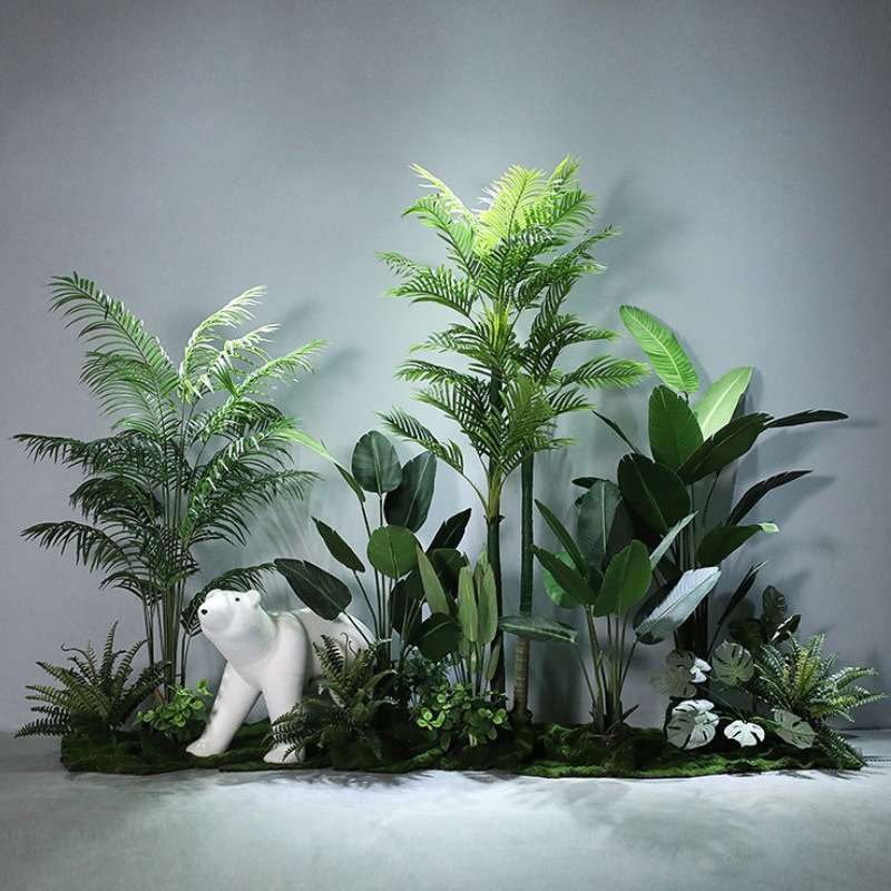 大型盆景假植物装饰仿真绿植植物造景客厅室内外墙角田园景观装饰