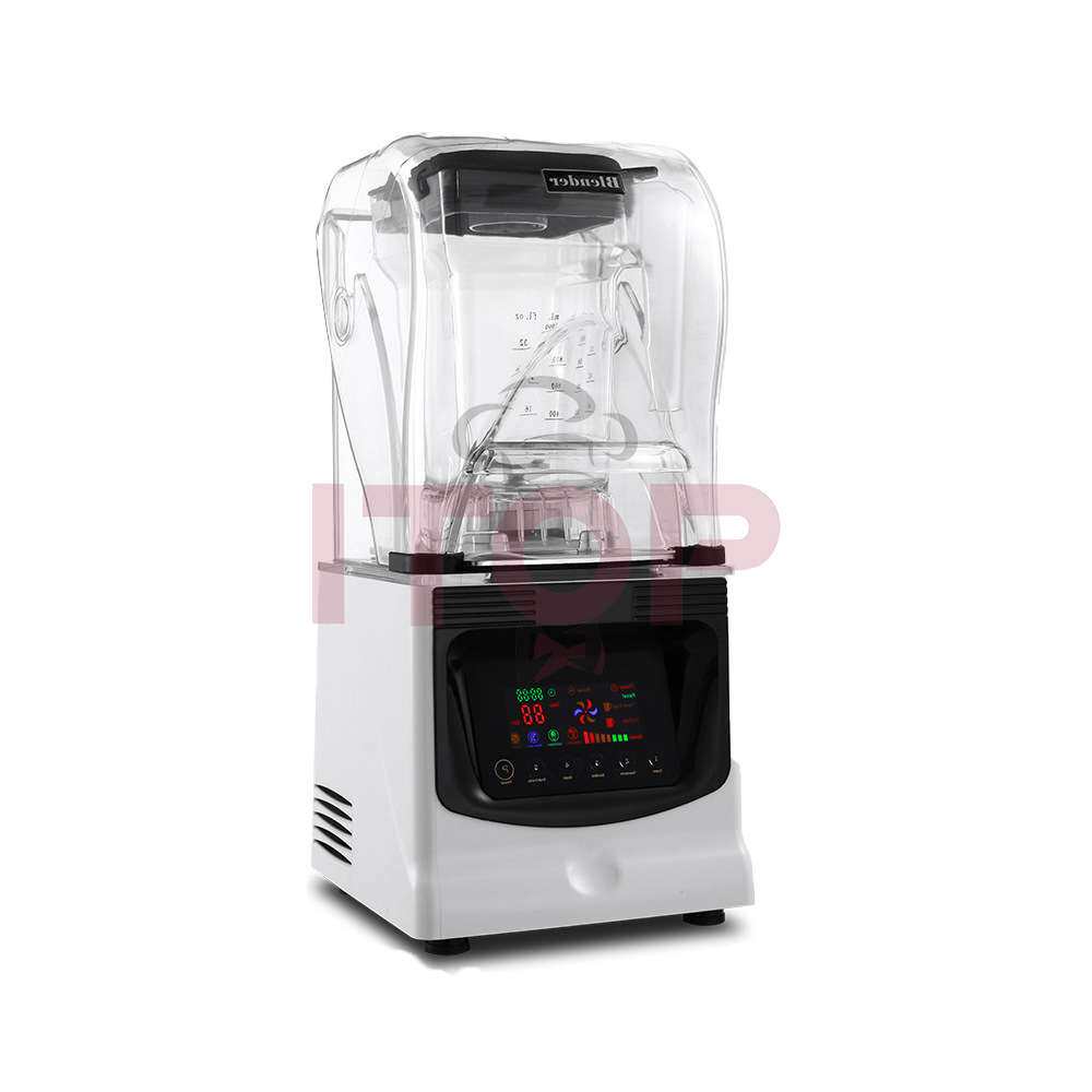 商用1.5L多功能带罩静音冰沙机 奶茶奶盖豆浆水果蔬菜均质搅拌机