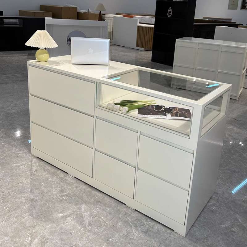 SJN服装店中岛桌网红展示台储物柜烤漆装饰柜摆件展台陈列展示桌