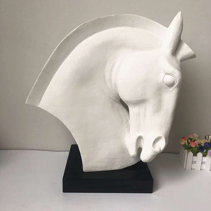 树脂工艺品 创意个性大马摆件 现代简约家居饰品软装设计一件代发