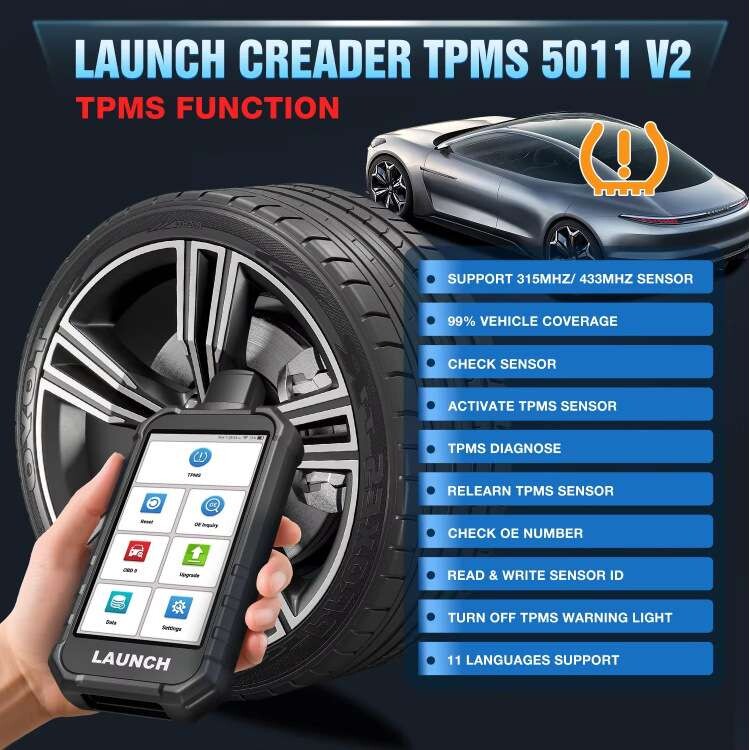 LAUNCH X431 CRT5011 V2 TPMS Tire Pressure Diagnostic元征胎压图片