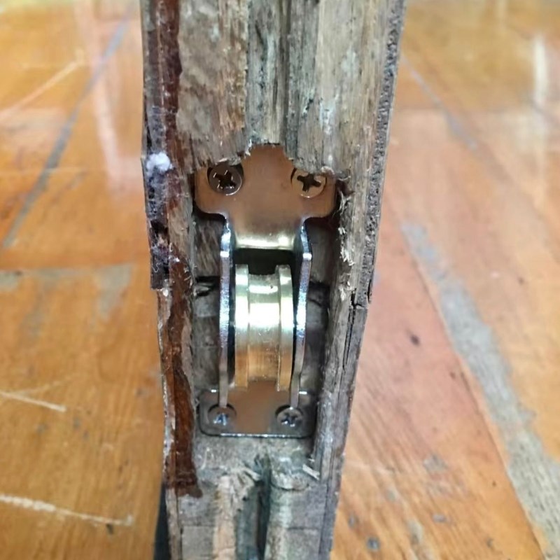 移门轴承趟门木门铜轮下轨道轮子配件推拉凹槽滑轮衣Y橱柜老式下