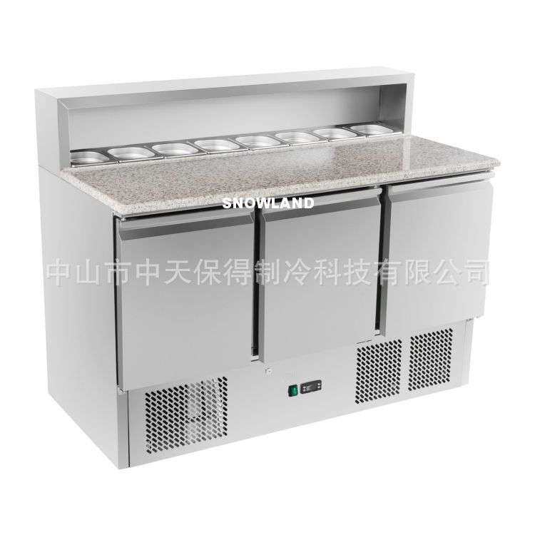 披萨冷藏操作台商用风冷比萨沙拉保鲜柜工作台冰箱披萨撒料台