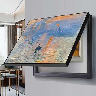莫奈梵高电表箱装饰画横板客厅电闸开关壁画配电箱网线盒遮挡挂画