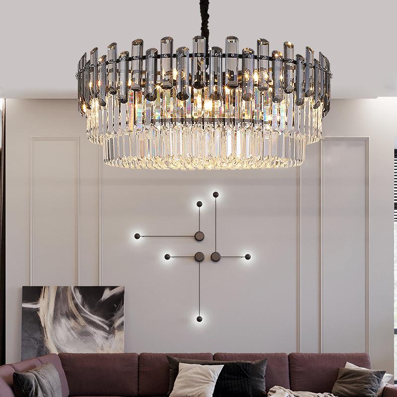 后现代轻奢水晶吊灯客厅灯现代简约餐厅卧室灯具新款家用套餐灯