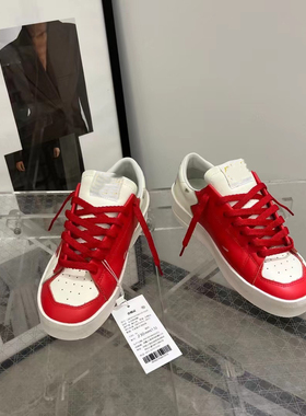 红色星星脏脏鞋2026年新款复古做旧时尚板鞋休闲鞋内增高小脏鞋女