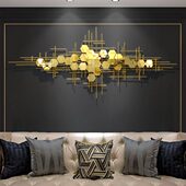 金属墙饰壁饰沙发背景墙卧室装 饰北欧现代简约品挂件客厅挂饰轻奢