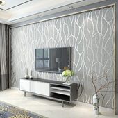 3D影视爱柏浮雕电视背景墙壁纸墙加厚现代简约客厅卧室墙纸无纺布