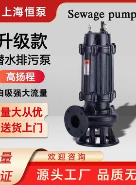 WQ污水泵潜水排污泵380v抽粪220v泥浆污水提升潜污泵耐用工业泵