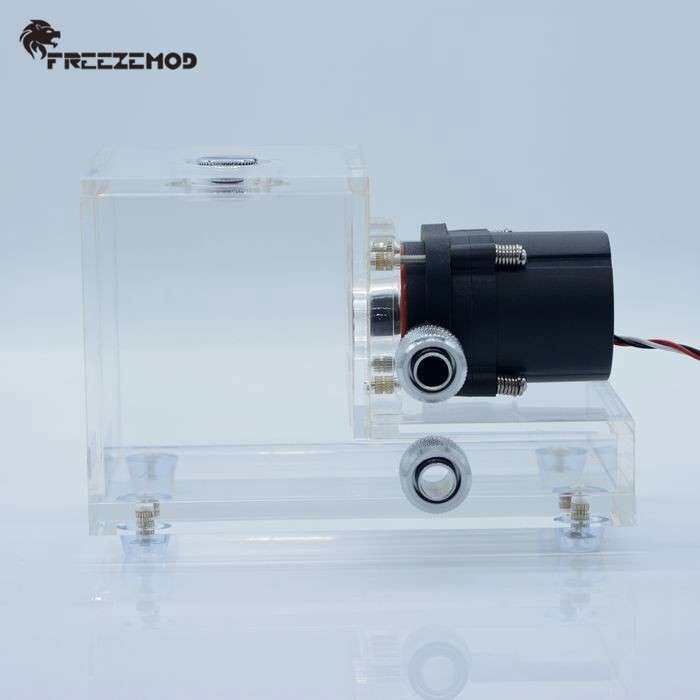 FREEZEMOD工业笔记本水冷GQSX-T1全透明一体水箱500L/H容量600ML