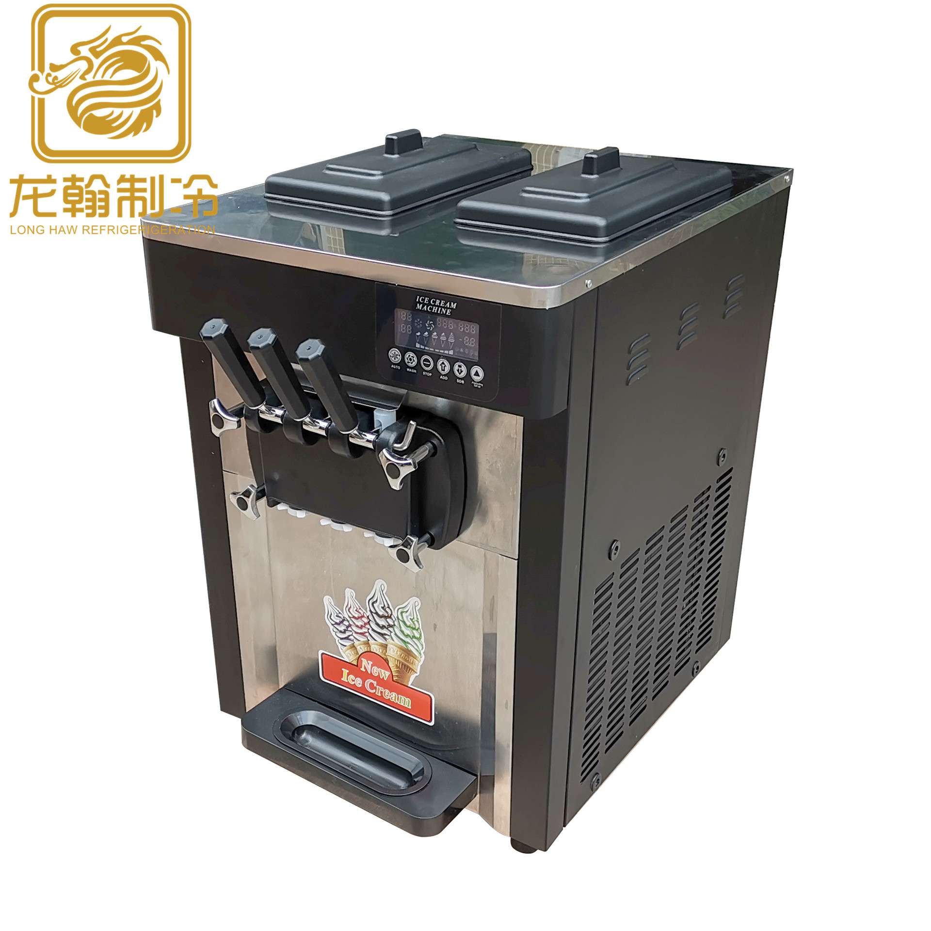 广州厂家 直销台式三色冰淇淋机 甜筒雪糕机 商用软冰激凌机